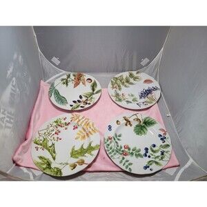 Set Of 4 Spode Williams Sonoma Woodland Harvest 9" Dessert Salad Luncheon Plates